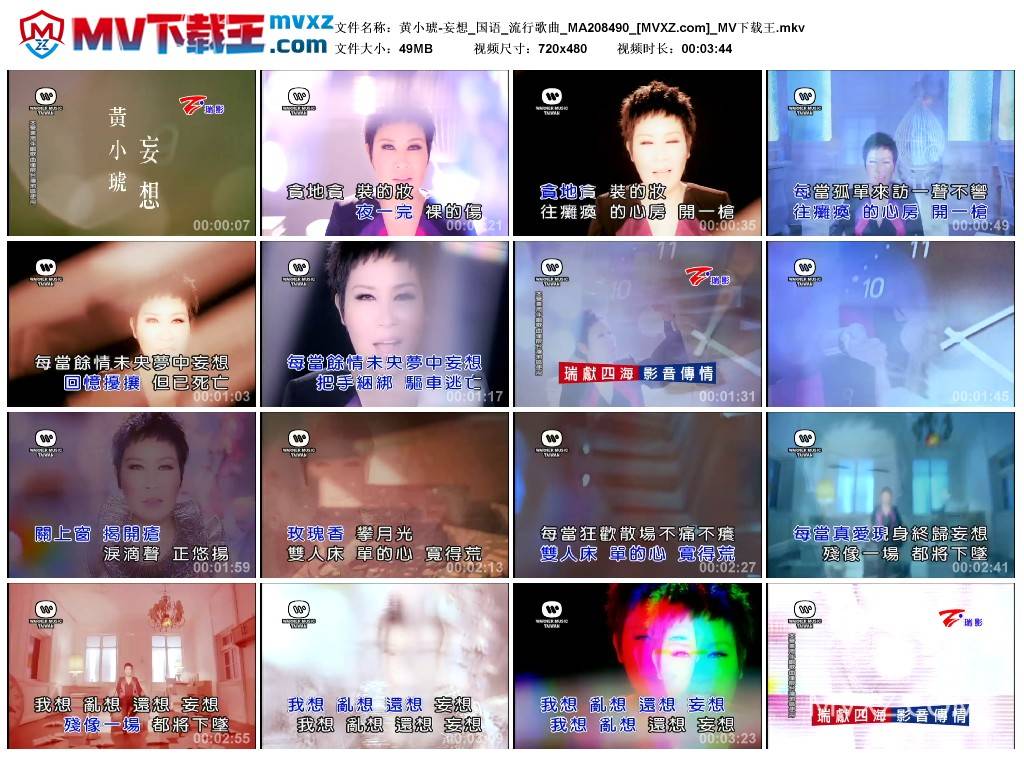 黄小琥-妄想_国语_流行歌曲_MA208490